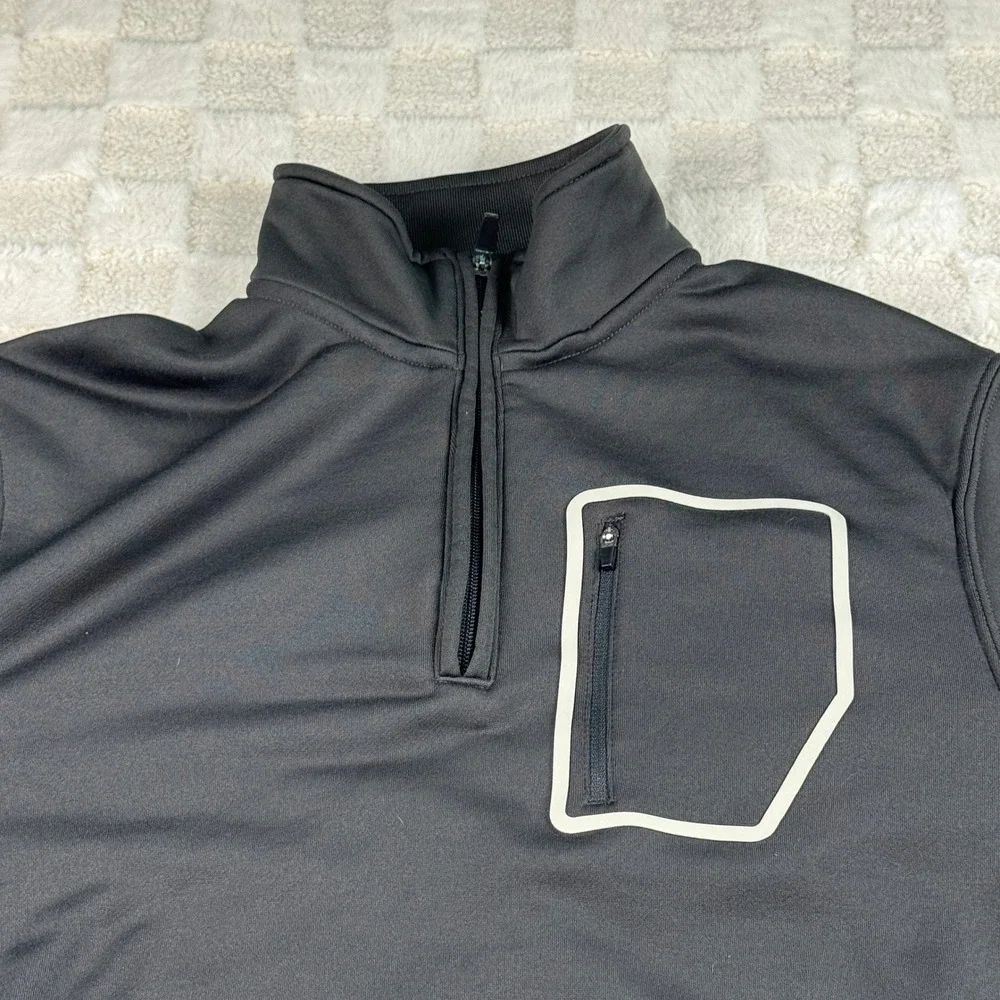 Old Navy‎ Rec Tech Performance Gear Men's Gray Quarter Zip Pullover Sweatshirt M